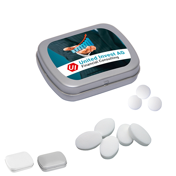 Mini Klappdose mit Pfefferminzpastillen
