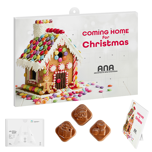 Schoko-Adventskalender – Werbeartikel mit Logo bedrucken