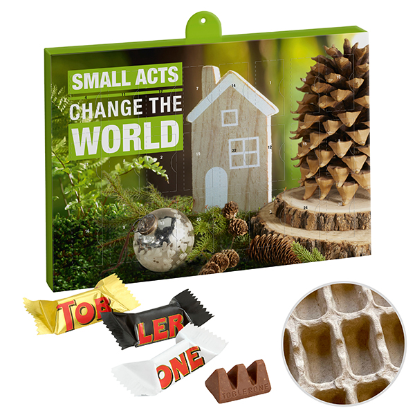 Premium Marken-Adventskalender PAPIER m. Toblerone Mix